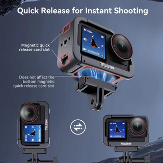 Telesin DJI Osmo Action 5Pro / 4 / 3 Metal Case เคสน้ำหนักเบา