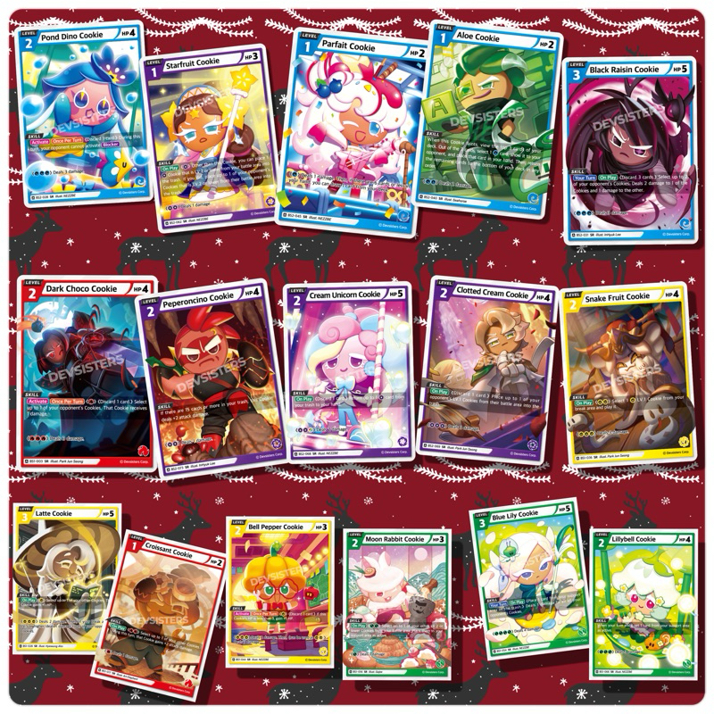 CookieRun ชุด Bs1-Bs2 ระดับ SR ทุกสี ( Eng Ver. )