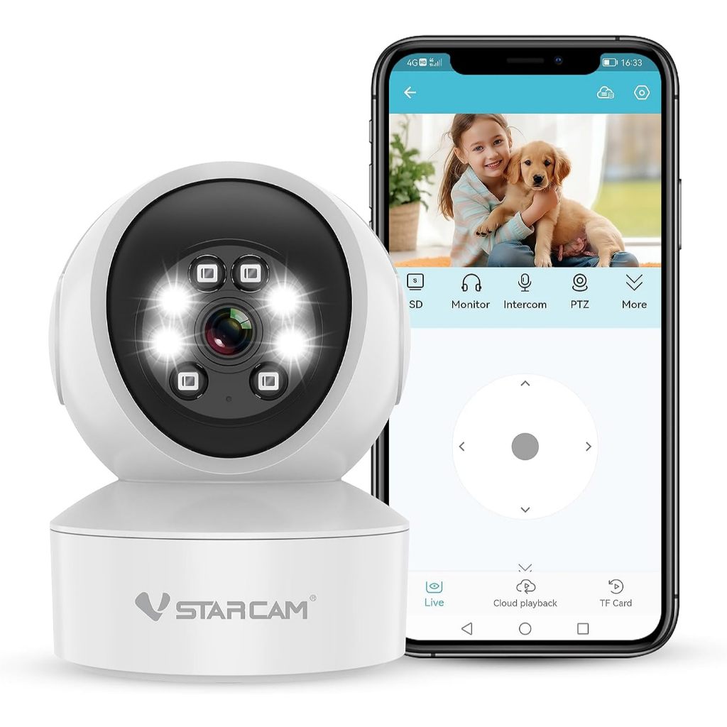 ใหม่ล่าสุด Vstarcam กล้องวงจรปิดกล้องใช้ภายใน รุ่นCS49 ความคมชัด3ล้านพิกเซล พูดโต้ตอบได้ #center_it