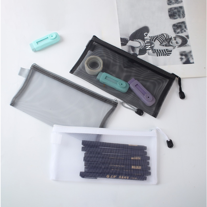 กระเป๋าใส่ปากกา ผ้าตาข่ายใส ขนาด A6 A5 A4 สําหรับนักเรียน - รูปที่ 3