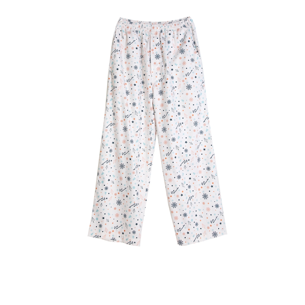 Guy Laroche ชุดนอนคอปก แขนสั้น ขายาว พิมพ์ลาย เนื้อผ้า Cotton รุ่น JPP4201W4