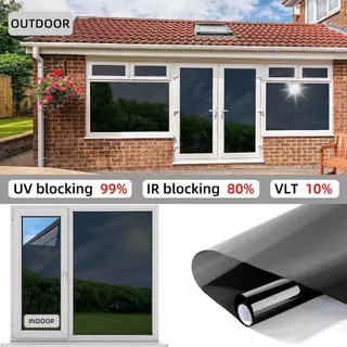 🌞UV99%🌞ฟิล์มกรองแสง ฟิล์มปรอท ฟิล์มติดอาคาร ฟิล์มติดกระจก Window Film (ราคาต่อเมตร) ฟิล์มอาคาร ฟิล์มติดกระจก