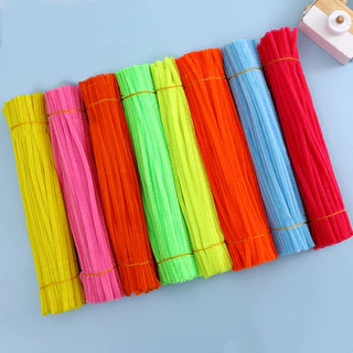 จัดส่งภายใน 24 ชั่วโมง(100pcs) ลวดกำมะหยี่ DIY แยกสี สร้างสรรค์งานประดิษฐ์ต่างๆ สำหรับงานฝีมือ สีสันสดใส สินค้าขายดี