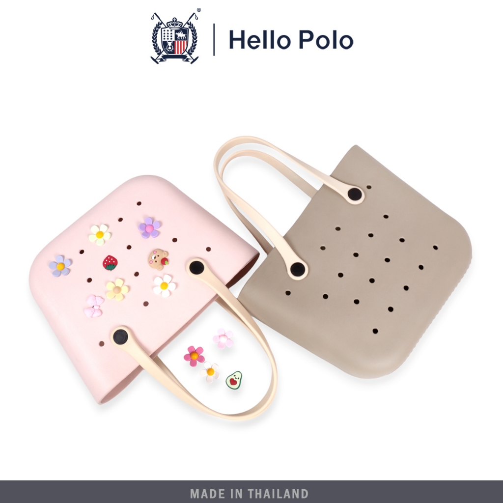 Hello Polo กระเป๋าชายหาดแฟชั่นกระเป๋าถือผู้หญิงกันน้ำและทนต่อการสึกหรอแฟชั่นความจุขนาดใหญ่ง่ายต่อการ