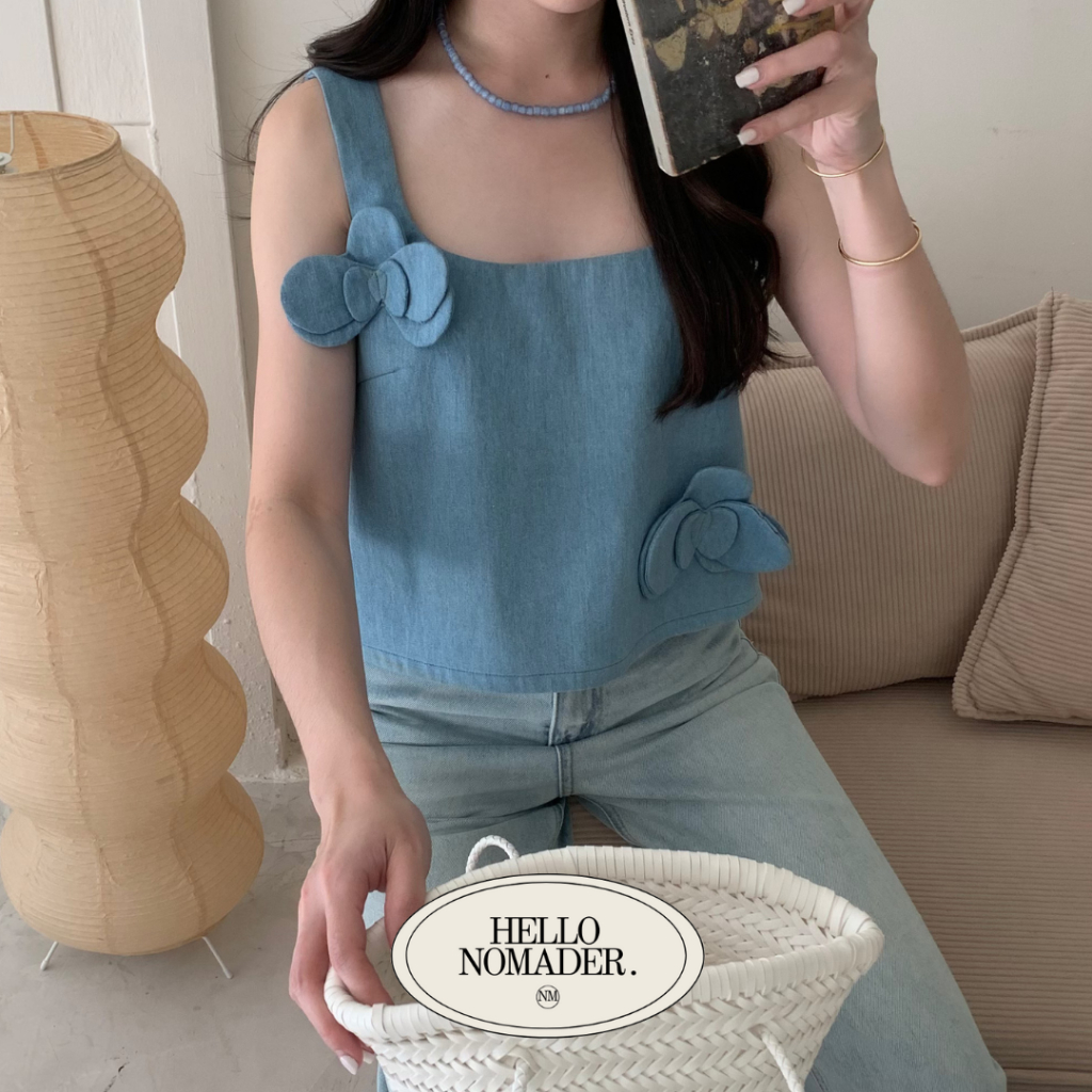 NOMADE.& พร้อมส่ง Orchiddi Top {เสื้อสายเดี่ยวเดนิม}