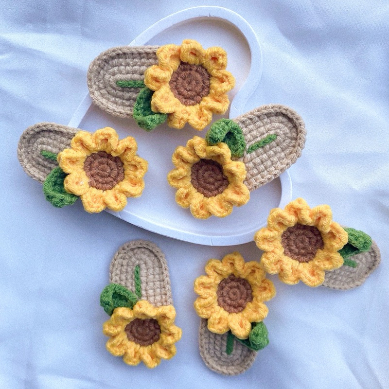 กิ๊บติดผมไหมพรม ดอกทานตะวัน 🌻 งาน Hand made โครเชต์ เครื่องประดับผม สไตล์เกาหลี ของขวัญ ปัจฉิม ที่หนีบผม พร้อมส่ง
