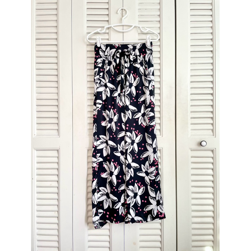 JASPAL x DVF แท้ 🐇 กางเกง เอวยางยืด คอลสะสม ลายดอก สีดำ Size XS