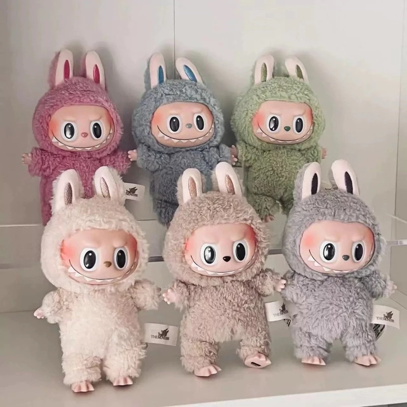 【 blind box 】 Labubu รูปหัวใจ Macaron Monster Secret สุ่ม กล่องตาบอดอินเทรนด์ของขวัญวันเกิดตุ๊กตาพวงกุญแจ