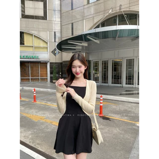 🧉’ Boogie knitted Sleeve Cardigan’ - เสื้อคลุมครอปคาร์ดิเเกน ไหมพรมเเท้ +ผสมเส้นด้ายแกนปั่นเนื้อฟูนิ่ม RTW.K