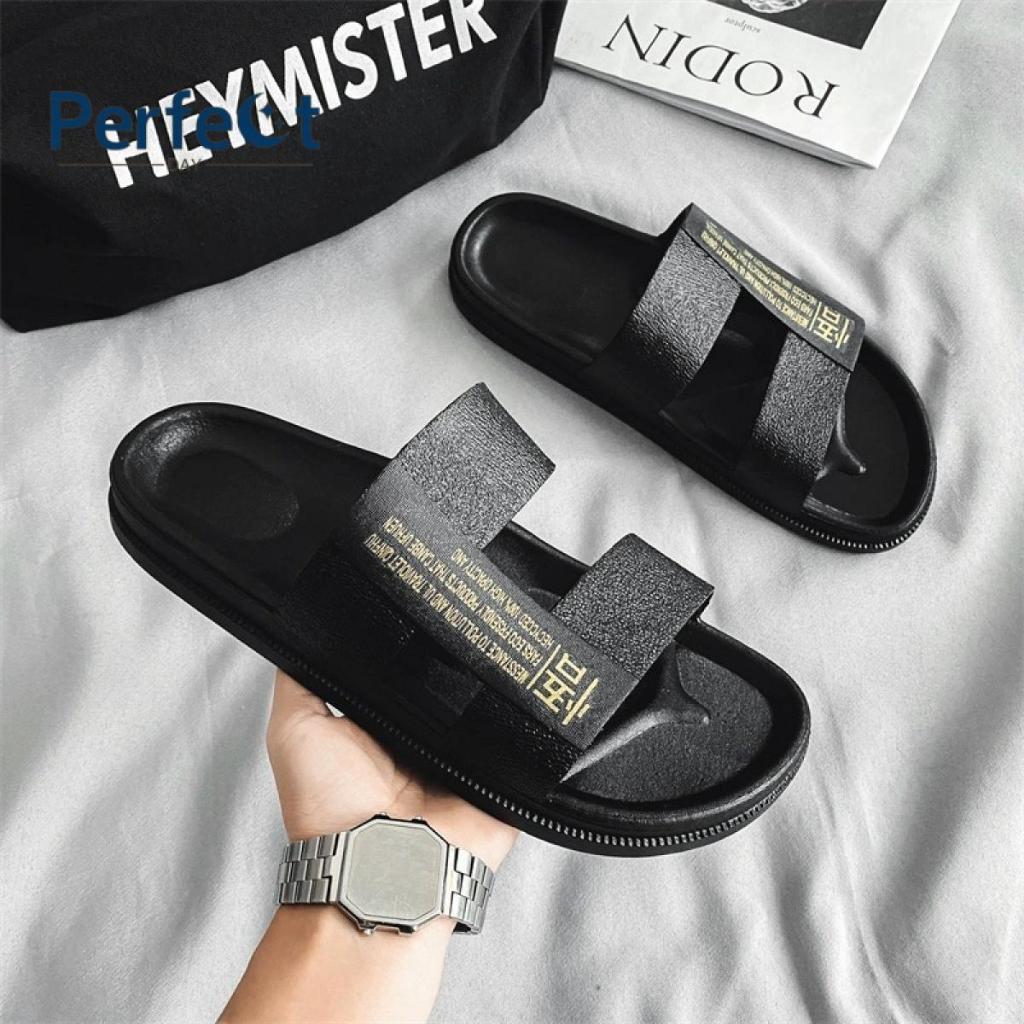 พร้อมส่ง รองเท้าแตะผู้ชาย 2025 แฟชั่นใหม่รองเท้าแตะกันลื่นสวมใส่สบาย รองเท้าแตะส้นแบนแฟชั่นกันลื่น