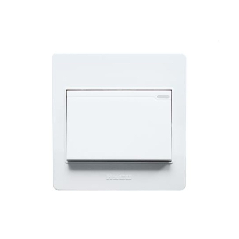 HACO สวิทซ์ทางเดียว 1ช่อง 16A 250V พร้อมหน้ากาก M3N-S11