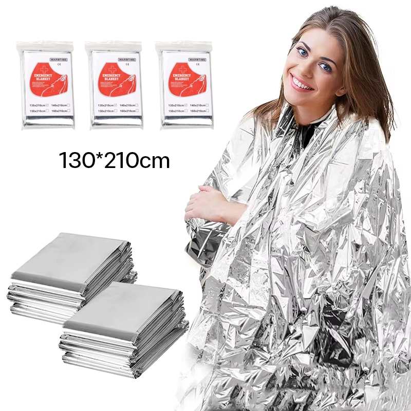 ผ้าห่มอวกาศ ผ้าห่มฉุกเฉิน ขนาด210X130cm แผ่นสะท้อนแสง emergency rescue blanket เทคโนโลยีจาก ผ้าห่มฉุกเฉินกันน้ำสำหรับกล