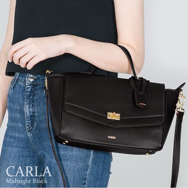 KARNII Brand - CARLA in Midnight Black กระเป๋าหนังแท้