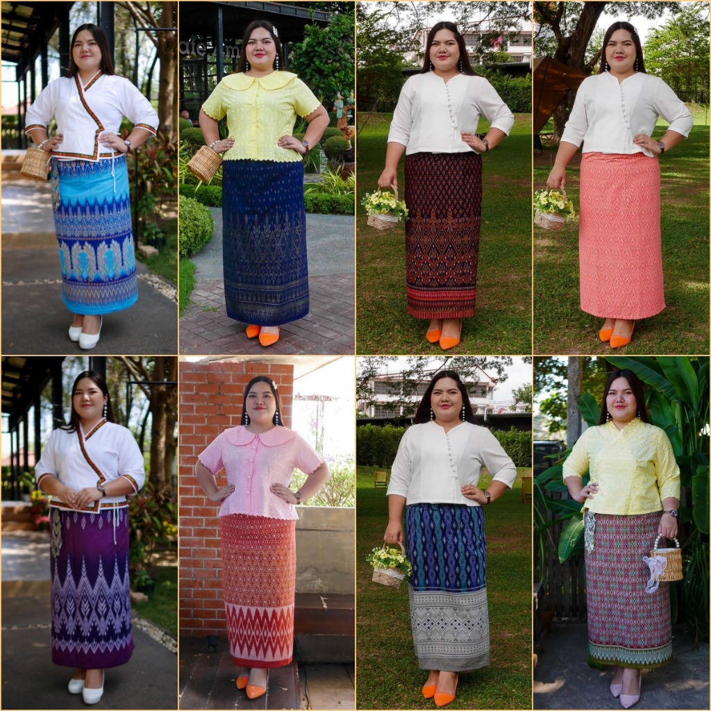 ผ้าถุงป้ายติดตะขอเอว 35-55 นิ้ว ผ้าพันตามตัว