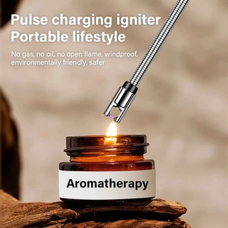 ที่จุดแก๊ส ที่จุดเตาแบบไฟฟ้า ไฟแช็ก usb ปืนจุดไฟ ที่จุดเทียนหอม Electric Lighter ปรับได้ 360°