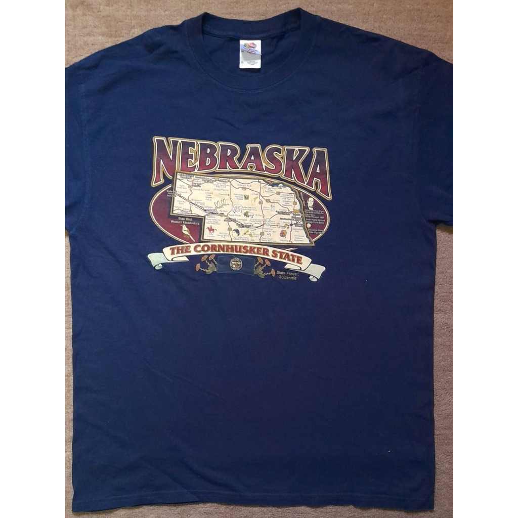 เสื้อยืดมือสอง Size XL Nebraska the Cornhusker State