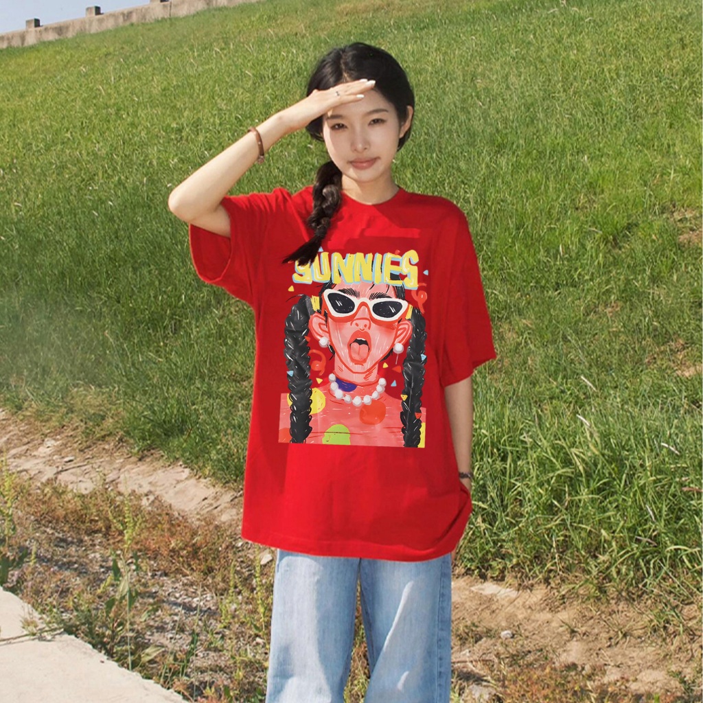 【UT】เสื้อยืด แฟชั่น SUNNIES Girl วินเทจ t shirt oversize cotton 100% unisex ใส่สบาย น่ารัก เสื้อคู่ /เสื้อวินเทจ 3xl