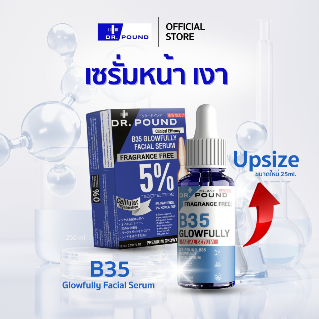 DR.POUND เซรั่มหน้าเงา B35 Glowfully | เมโสหน้าใส หน้าฉ่ำเงา อิ่มฟู