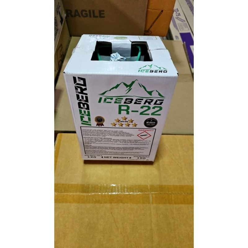 น้ำยาแอร์ R22 (ขนาด 3 KG.)ยี่ห้อ ICEBERG ,HONEYCOOL, DBB, JH, ORAFON, FORMULA, VEOLET
