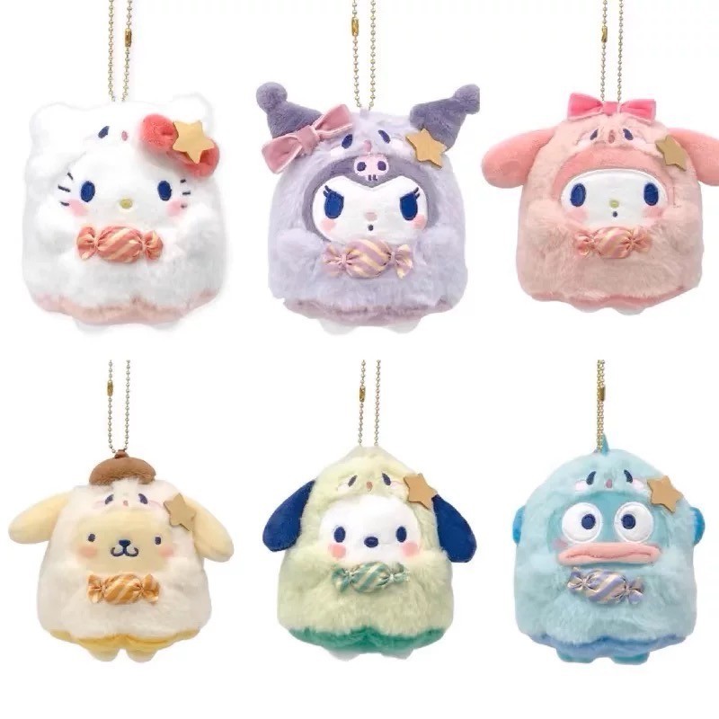 พร้อมส่ง⛅️พวงกุญแจตุ๊กตา Sanrio Hello Kitty plushy keychain คีย์เชน พวงกุญแจ ที่ห้อยกระเป๋า คุโรมิ ม
