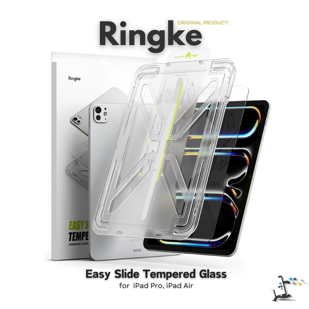 Ringke Easy Slide Glass กระจกนิรภัยเกรดพรีเมี่ยม สำหรับ iPad Pro M4 11-13", iPad Air M2 11-13" พร้อมที่ช่วยติด