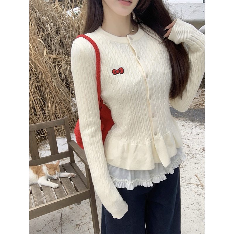 Bentoy(H1731)เสื้อสเวตเตอร์ไหมพรมแขนยาว คาร์ดิแกน รูปที่ 8