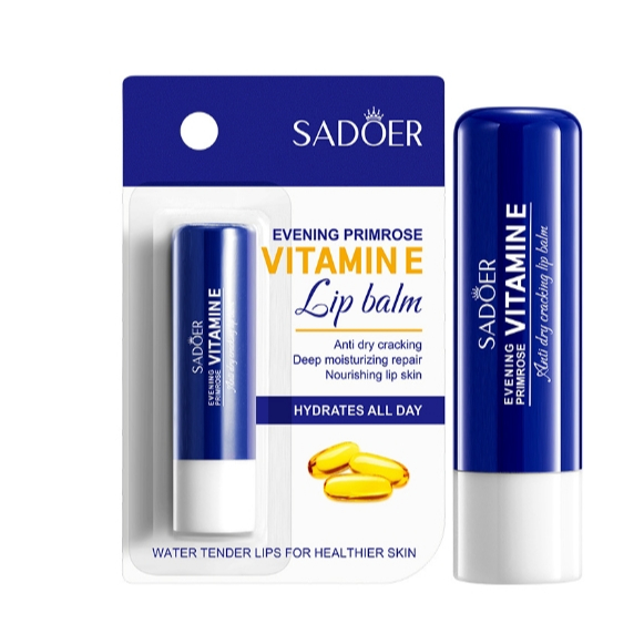 (มีส่งด่วน)SADOER EVENING PRIMROSE VITAMIN E LIP BALM ลิปบาล์ม   ( VITAMIN E )