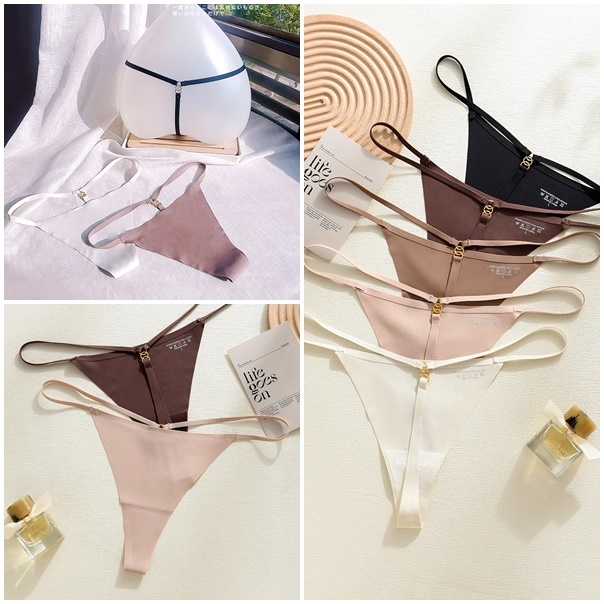 กางเกงในไร้ขอบ กางเกงในจีสติง จีสติงไร้ขอบ เนื้อผ้านิ่ม ยืดได้เยอะ /ไม่ระบุชื่อสินค้าหน้าพัสดุ