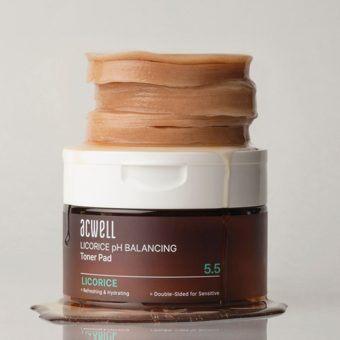 ของแท้ ACWELL Licorice pH Balancing Toner Pad 70pads โทนเนอร์แพด โทนเนอร์แผ่น