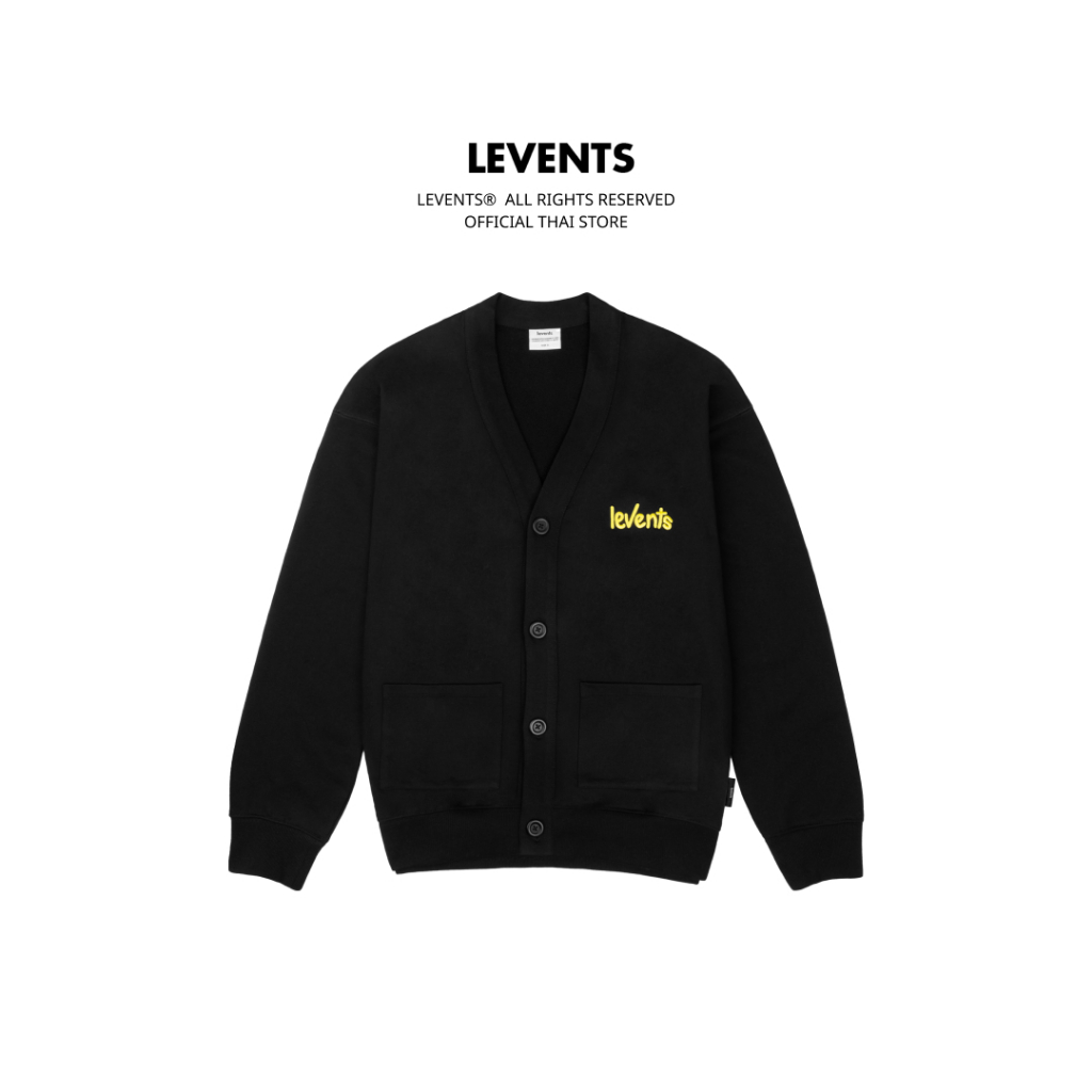 Levents® Play Logo Cardigan เสื้อคาร์ดิแกน แขนยาว มีกระดุม ผ้าหนา ยับยาก
