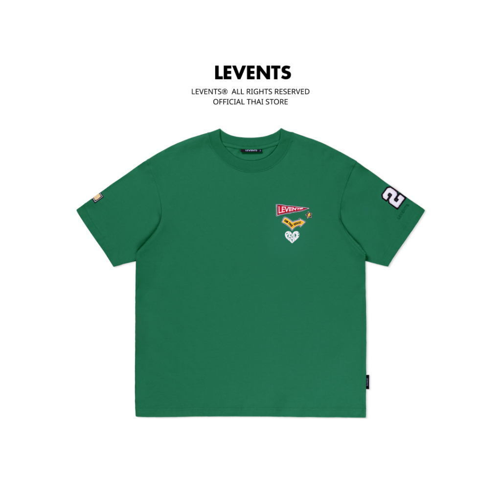 Levents® Sticker Oversize Tee เสื้อยืดโอเวอร์ไซส์ แขนสั้น ผ้าหนา ยับยาก