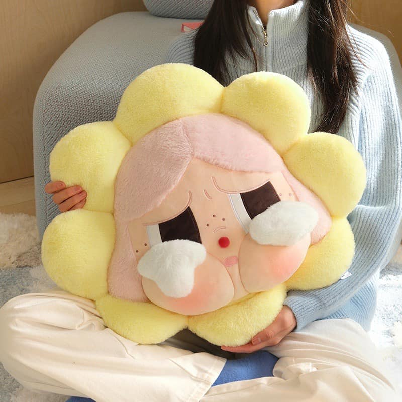 (โค้ดแฟชั่นลด30%🤩) [พร้อมส่ง🇹🇭] หมอน ดอกไม้ ทานตะวัน POP MART CRYBABY SAD CLUB PILLOW ของแท้