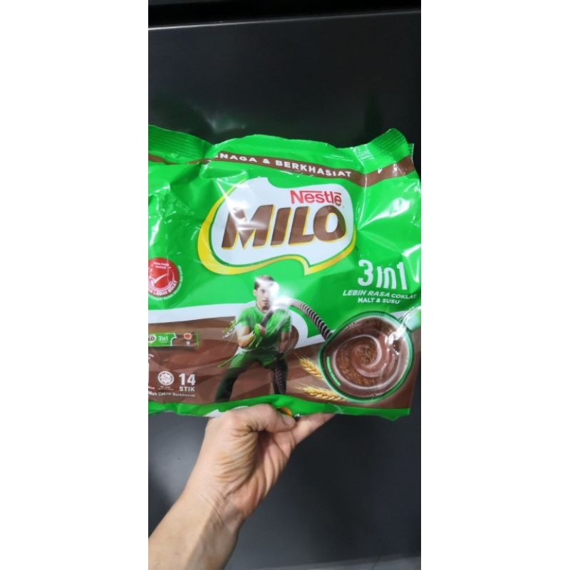 พร้อมส่งไมโล​ 3in1​ สินค้านำเข้าจากมาเลเซียขนาด14ซอง