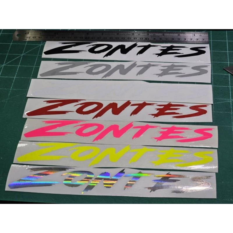 สติ๊กเกอร์แต่งรถ logo zontes  ZONTES งานไดคัท งานตัดสะท้อนแสง มี 3 ขนาด