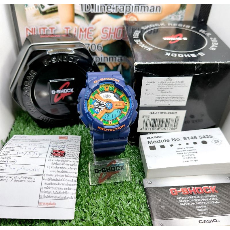 G-Shock มือสองCMGรุ่น💙GA-110FC-3A💚🧡