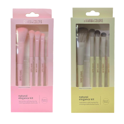 (1 กล่อง) BR03 Sivanna Natural Elegance Brush Kit ชีเวนน่า เนเชอรัล เอลเลแกนซ์ บรัช คิท แปรงแต่งหน้า