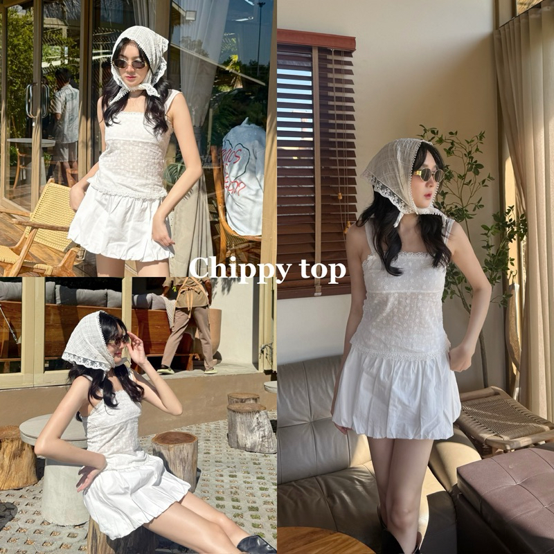 ONNIE.16 - Chipy top เสื้อปักลูกไม้สม๊อบหลัง