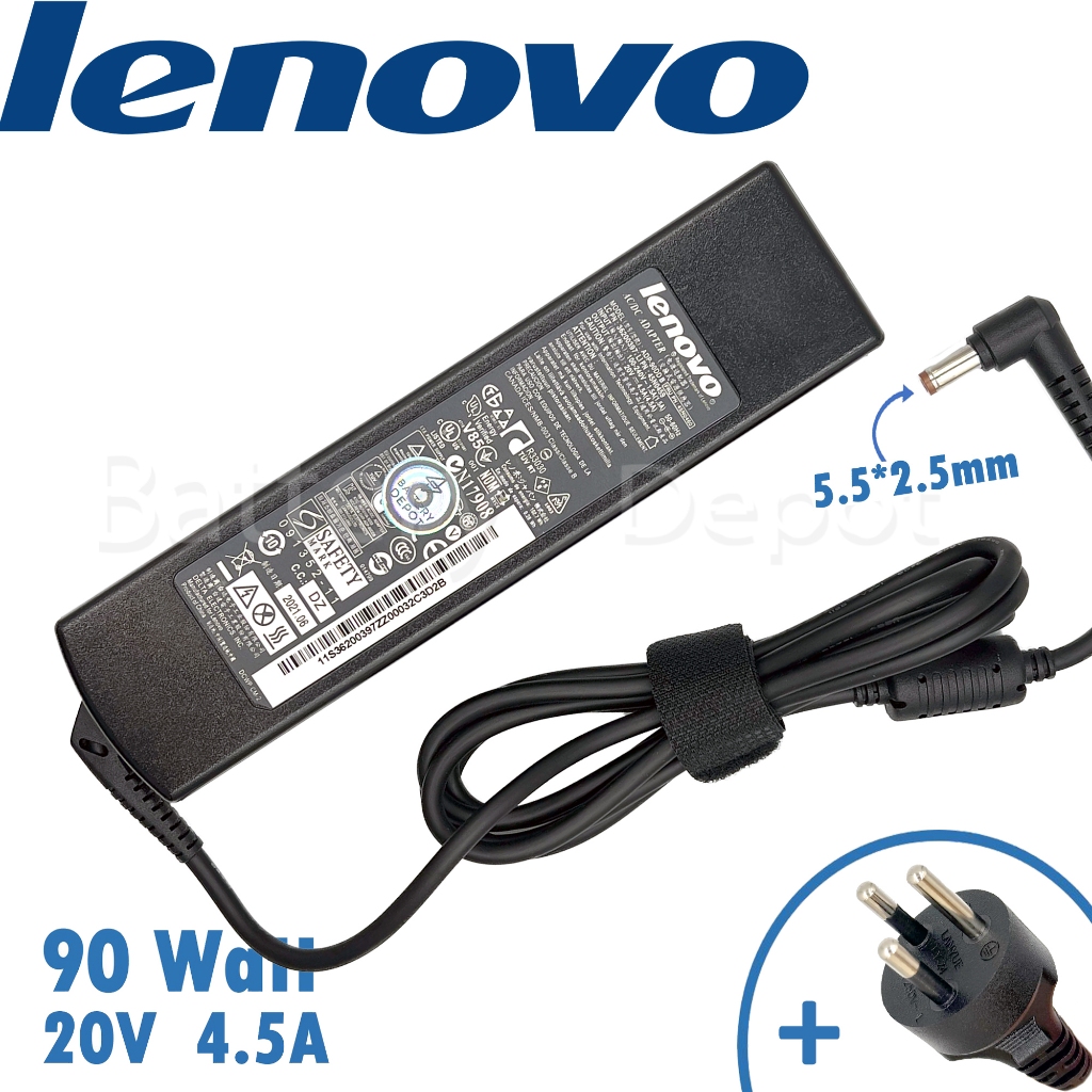 Lenovo Adapter ของแท้ Lenovo IdeaPad Y450 Y450A Y450G Y480 Y480A Y480P Y510 Y570 Y580 90w 5.5 สายชาร