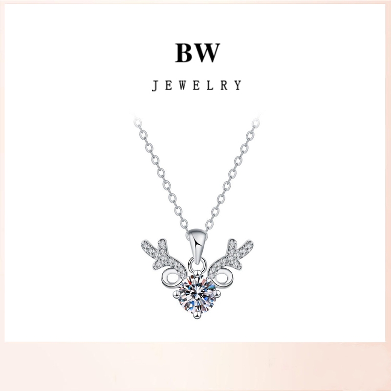 Jewelry สร้อยคอจี้นำโชค สร้อยคอเพชร สร้อยคอ สร้อยคอแฟชั่น สร้อยคอผู้หญิง BWX021 ของขวัญให้แฟน