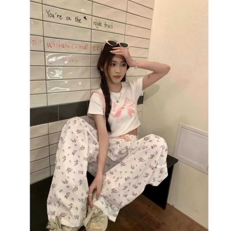 เสื้อโบว์+กางเกง ภาพงานจริงตามที่ให้เลือก