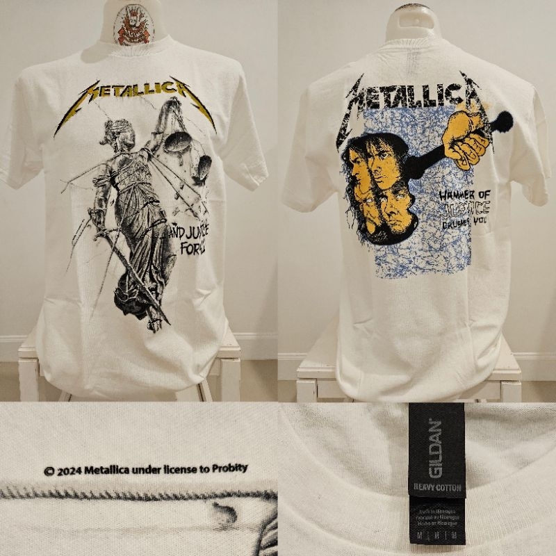 🌍เสื้อวง METALLlCA เสื้อวงงานลิขสิทธิ์แท้ 100% ป้ายGILDAN  ของแท้ สินค้ามือ1🚩