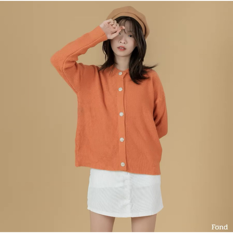 [มือ1 ของใหม่] Fond - เสื้อไหมพรม แขนยาว คาร์ดิแกน เนื้อผ้านุ่ม ขนาดฟรีไซส์
