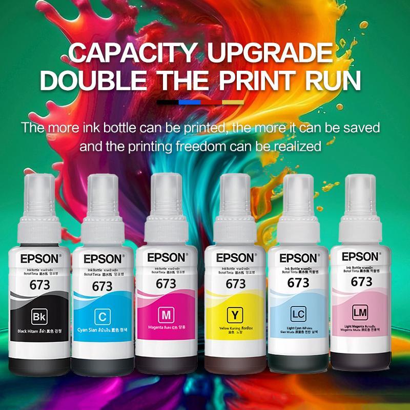 EPSON หมึกแท้ 673 L800/L805/L850/L1800 (1 ชุด 6 ขวด)