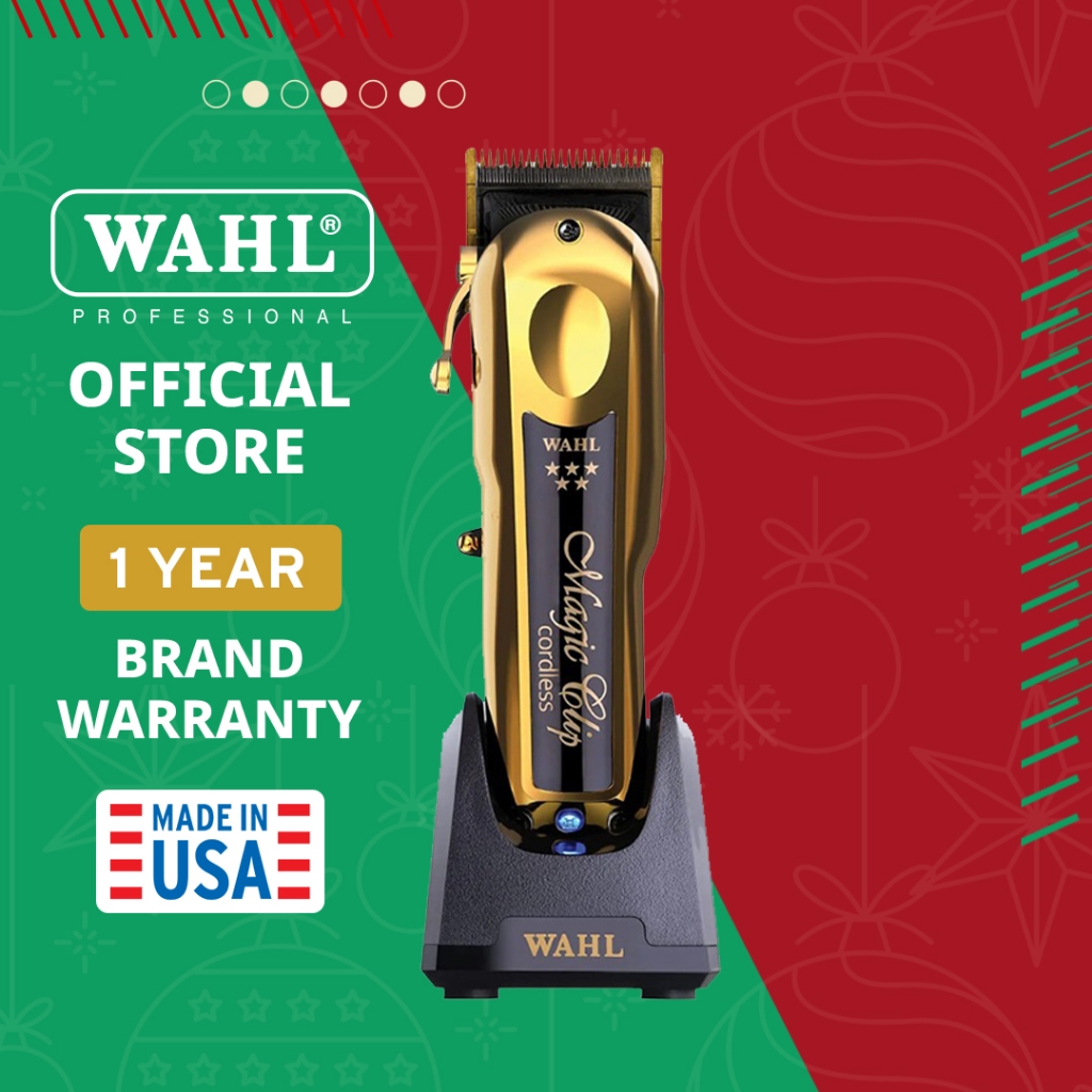 Wahl 5-Star Gold Magic Clip Cordless - แบตเตอร์เลี่ยน, ปัตตาเลี่ยน, ที่กันขอบ, เครื่องกรูมมิ่ง
