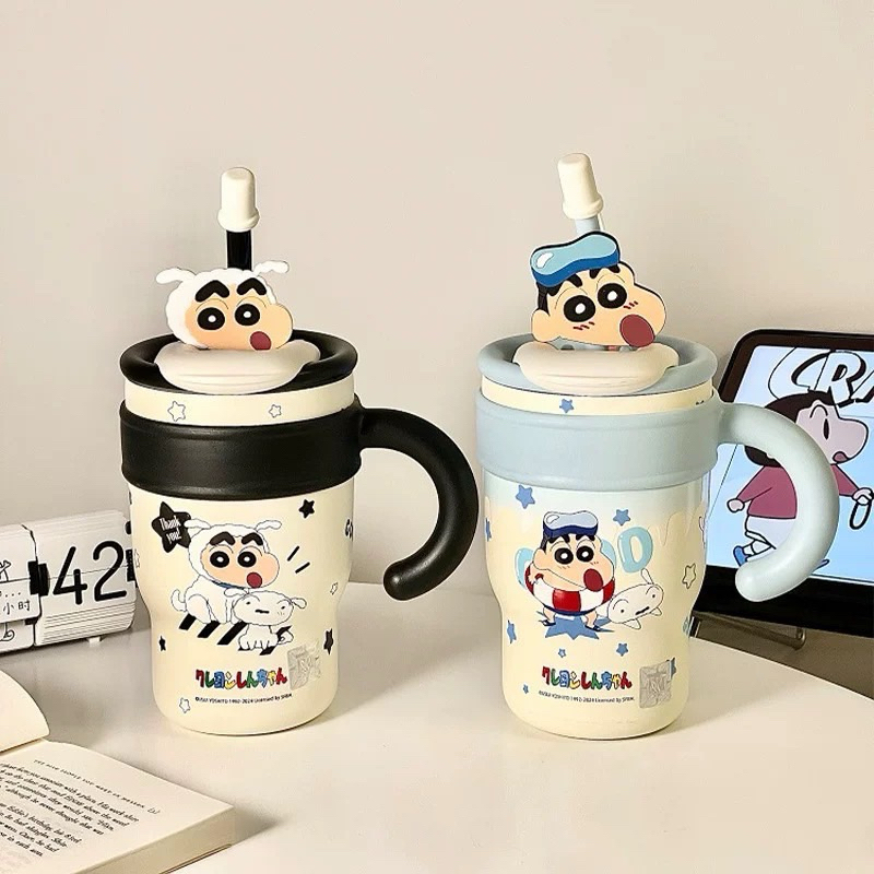 แก้วเก็บความเย็น ชินจังอ้วนกลม ลายน่ารัก ขนาด 700 ml  1200ml