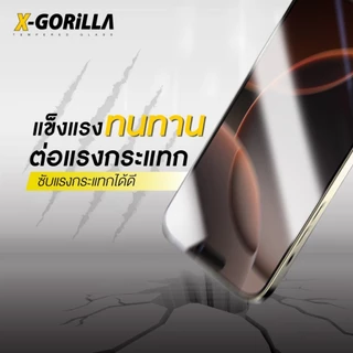 X-GORILLA ฟิล์มกระจกใสเต็มจอ กรองฝุ่นเข้าลำโพงในตัว For iPhone ทุกรุ่น เกรดพรีเมี่ยม(รับประกัน90วัน)