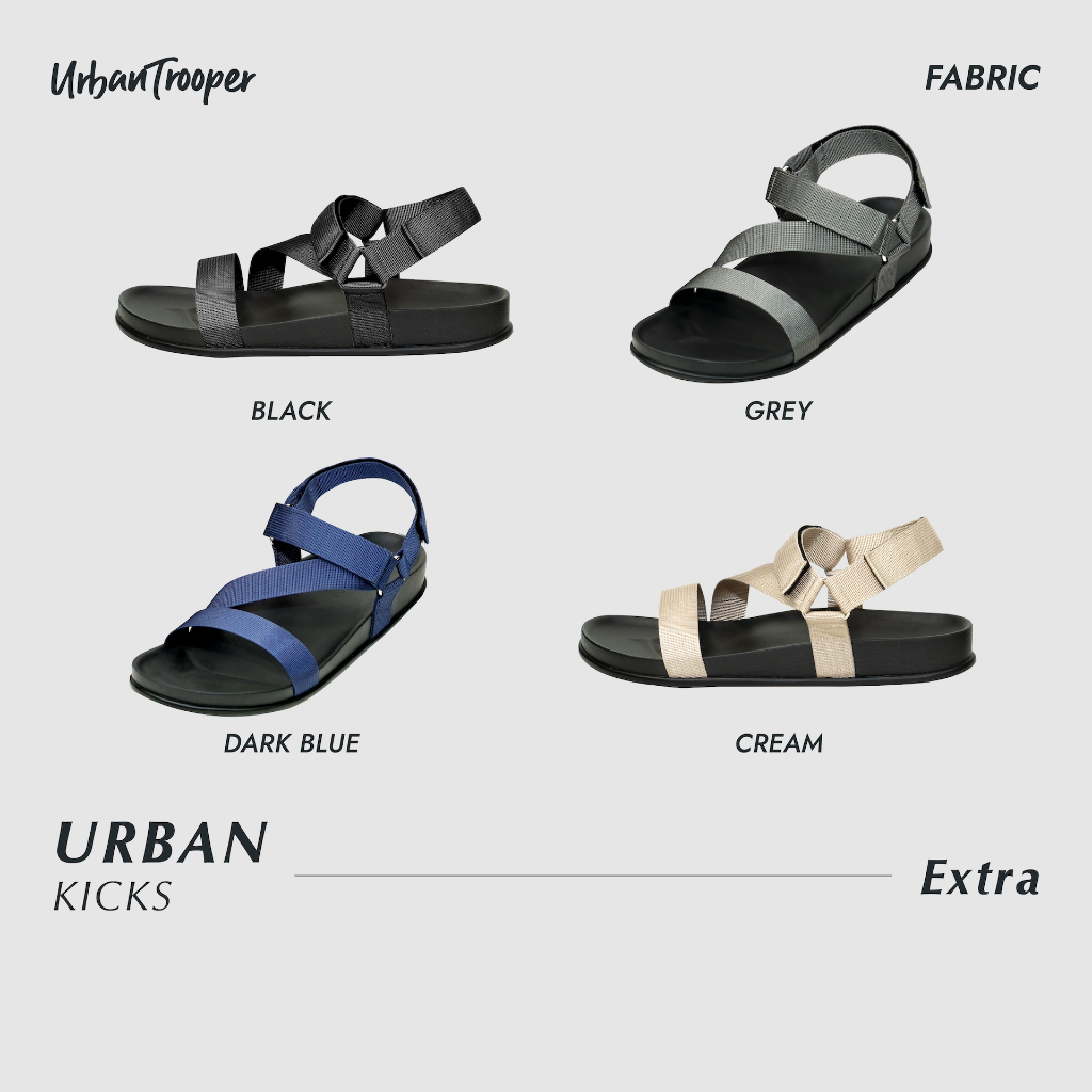 รองเท้า Urban Trooper Everyday รุ่น Urban Kicks สีดำ (Black) รองเท้ารัดส้น / Unisex