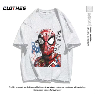 เสื้อยืด ผ้าคอตตอลแท้ CM64 "ลายแมงมุม สไปเดอ เท่ๆ " ใส่สบาย สีไม่ตกเนื้อผ้าดี ตัดเย็บดี