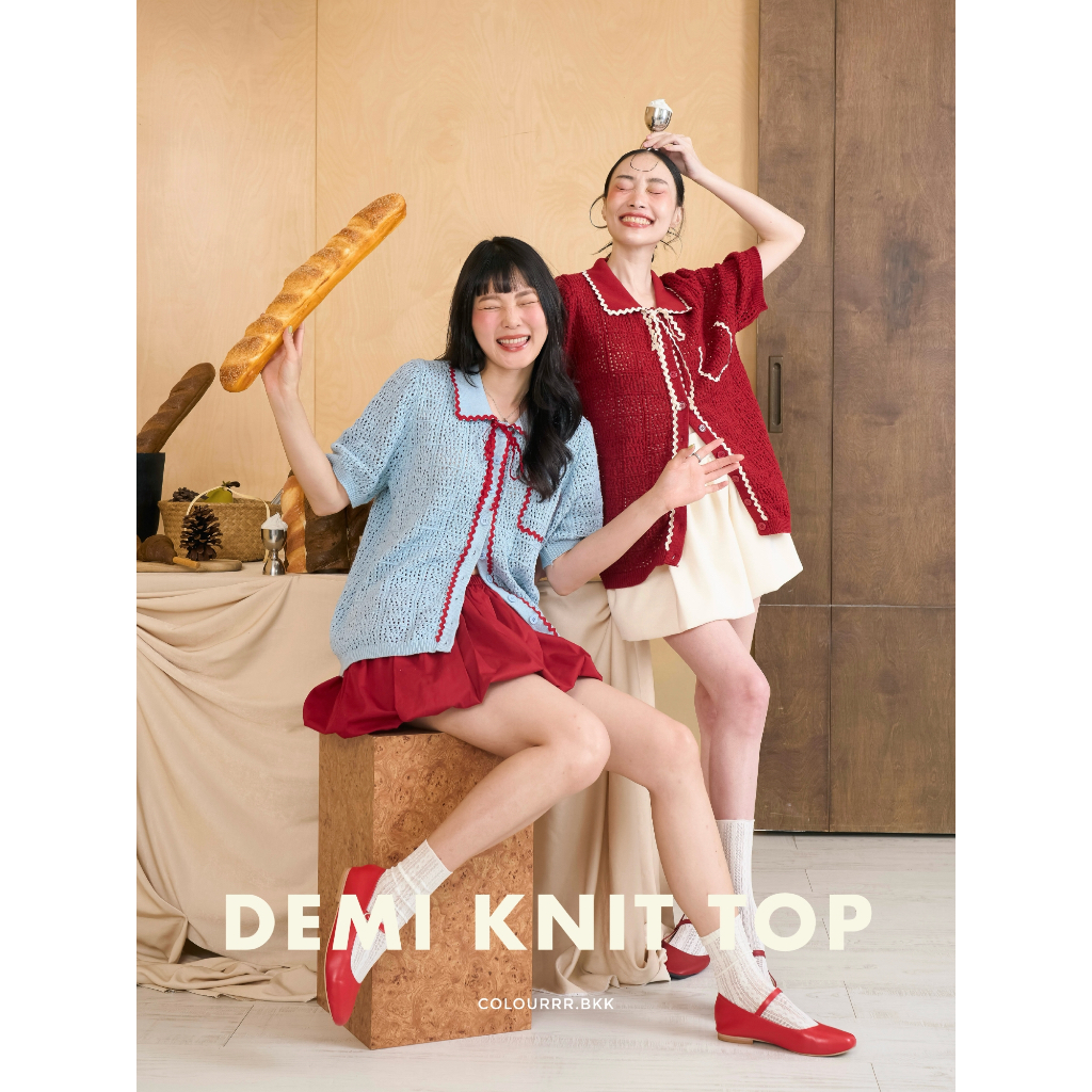 Colourrr.bkk DEMi KNiT TOP (พร้อมส่ง)