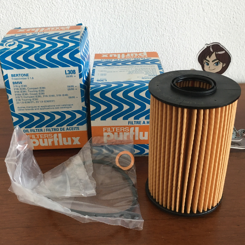 BMW กรองน้ำมันเครื่อง E36 M43 (Purflux L308)